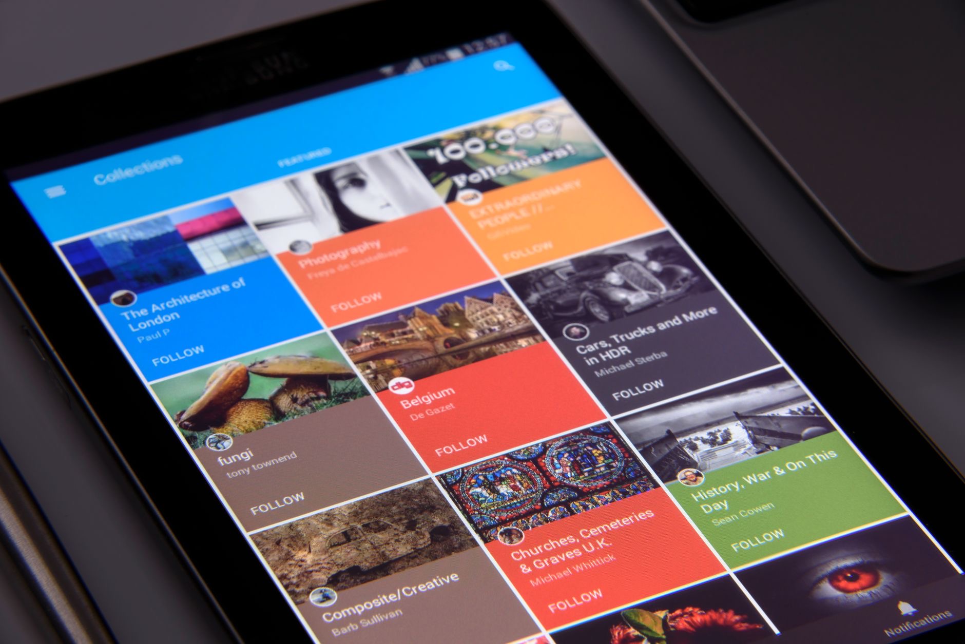 Creative app shown on a device screen