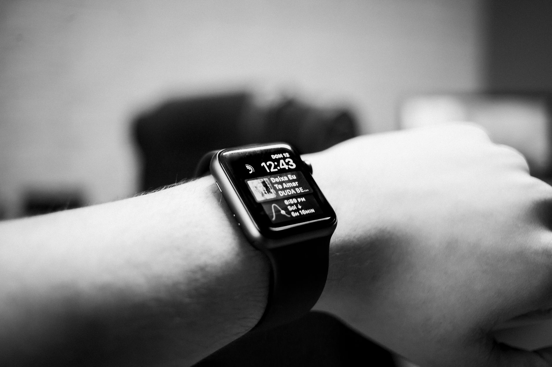 Checking notifications on an Apple Watch