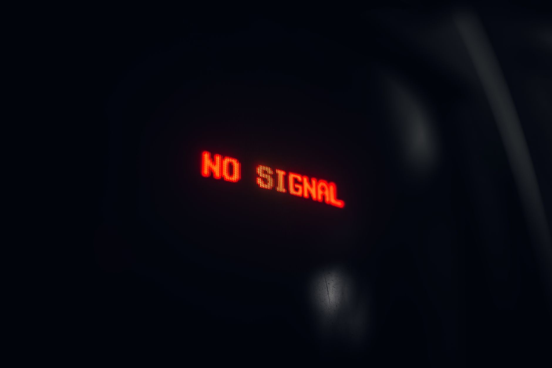 Close-up of a laptop screen with a warning