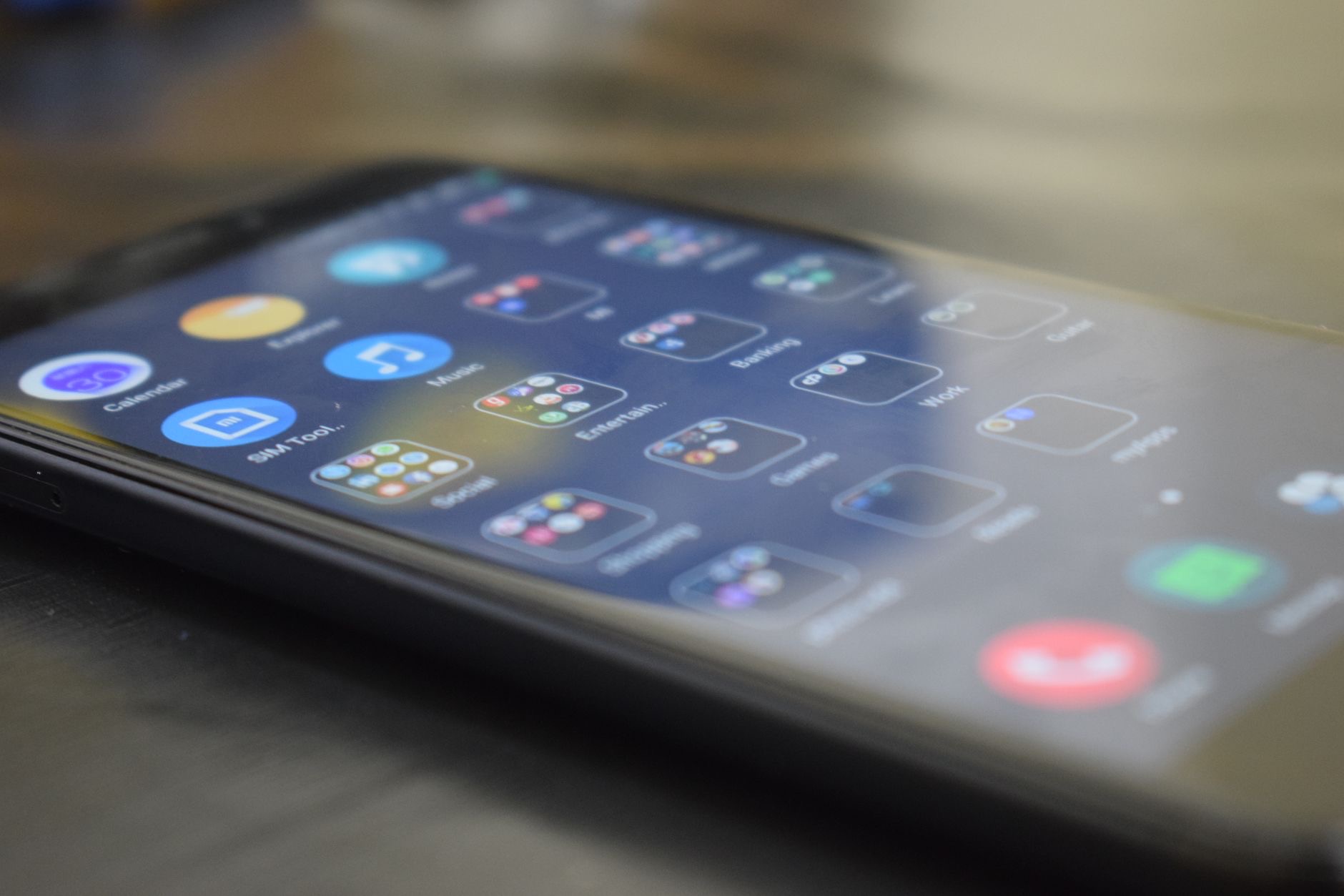A close-up of a smartphone screen