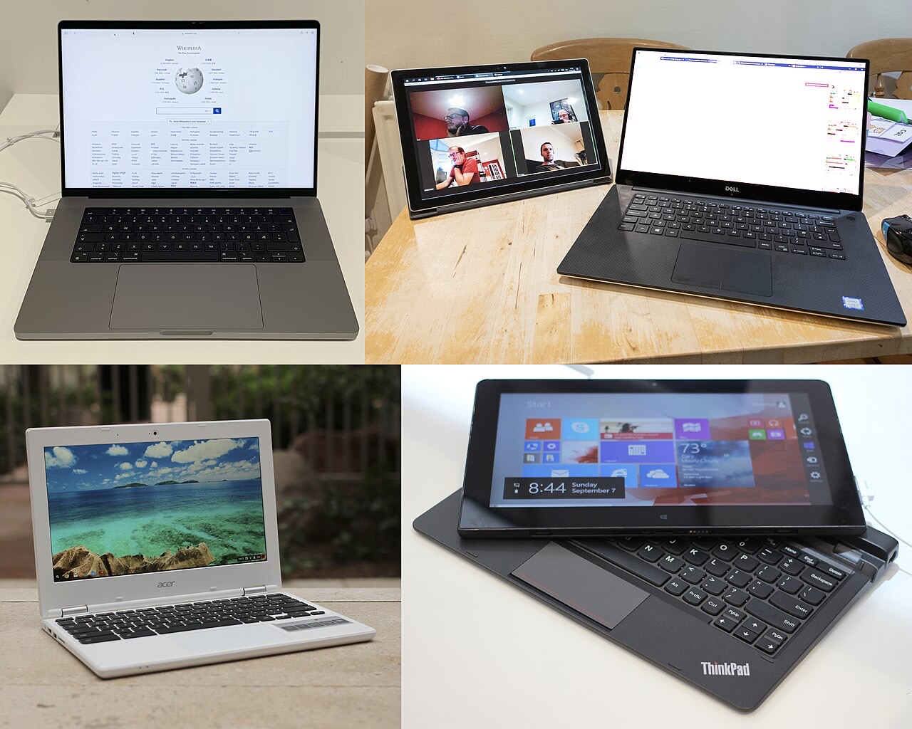 A laptop on a work desk
