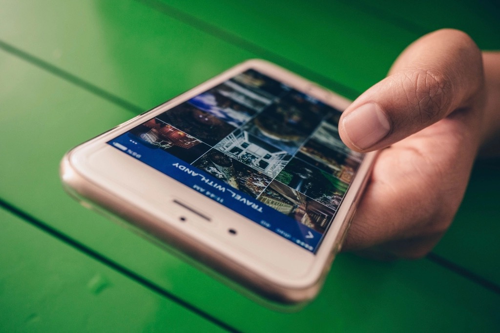 A smartphone camera close-up