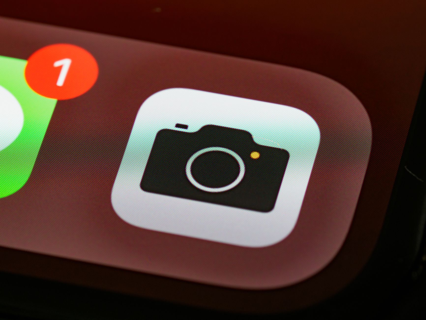 A smartphone showing the camera app