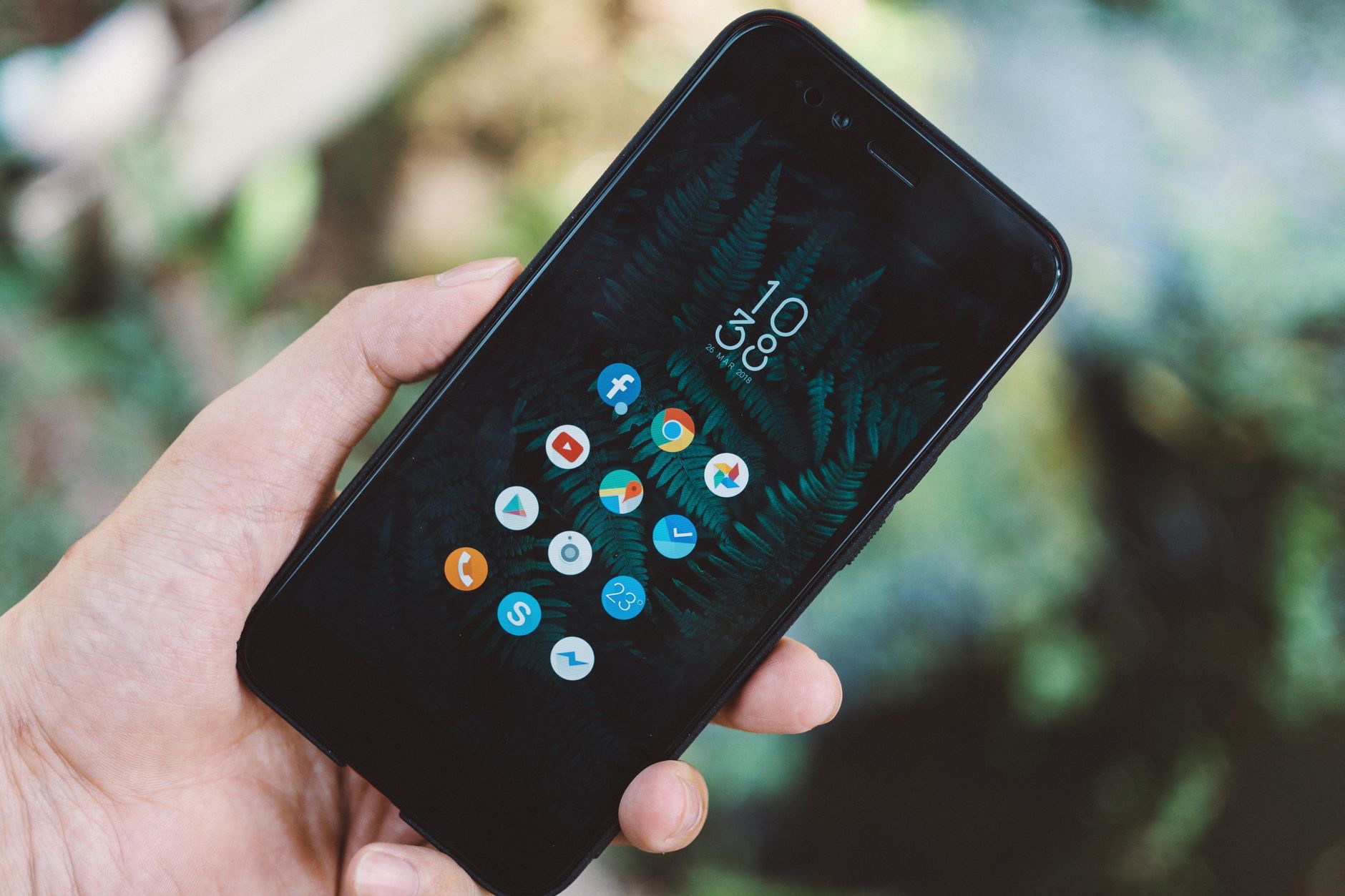 An iPhone home screen showing apps