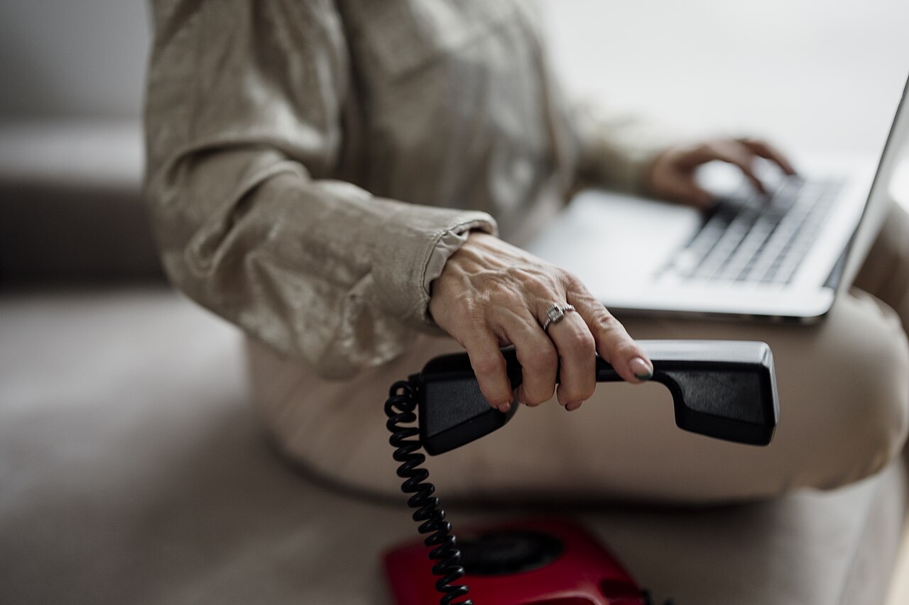 A person working on a laptop