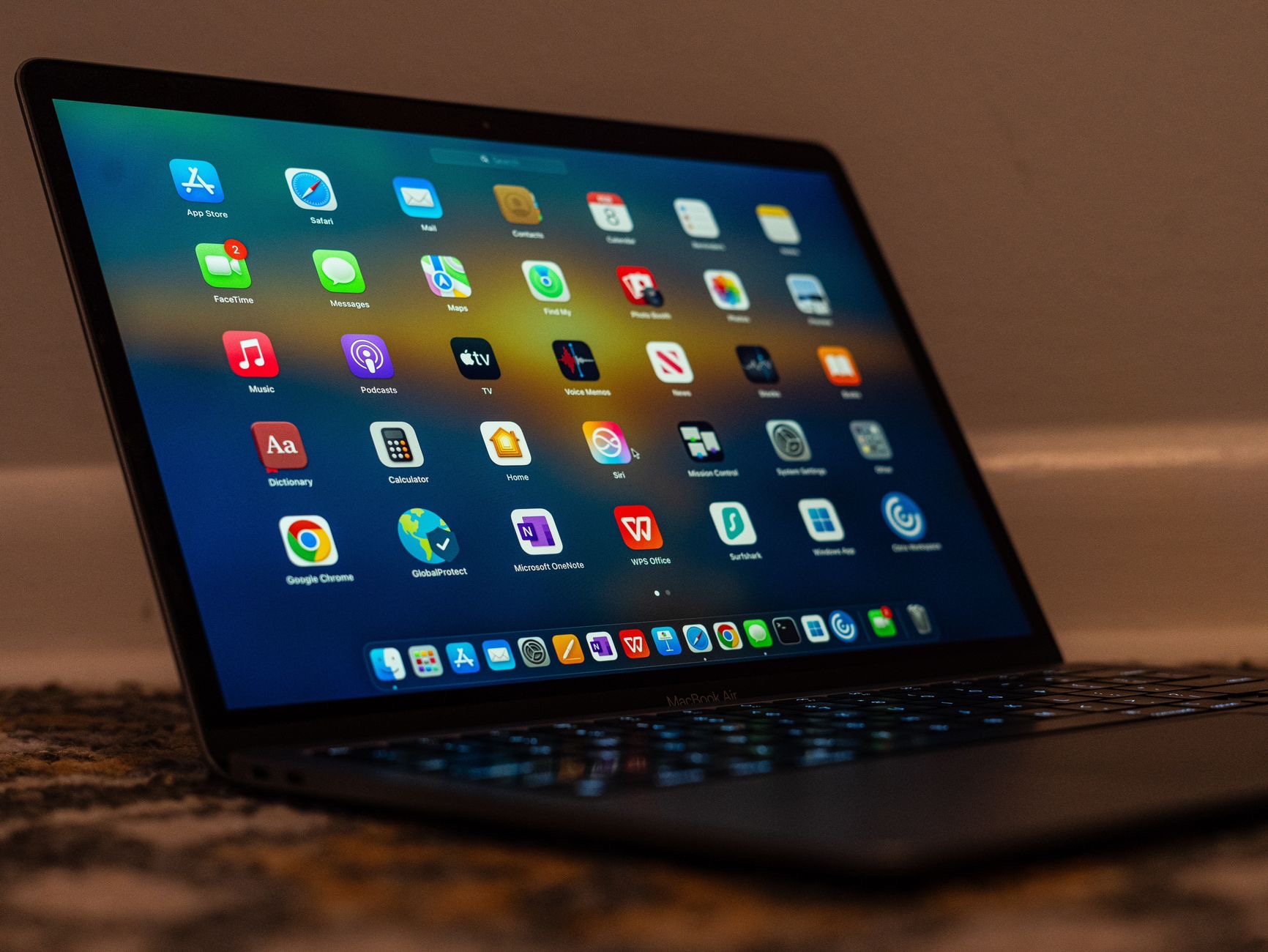 Close-up of a Mac screen with apps open