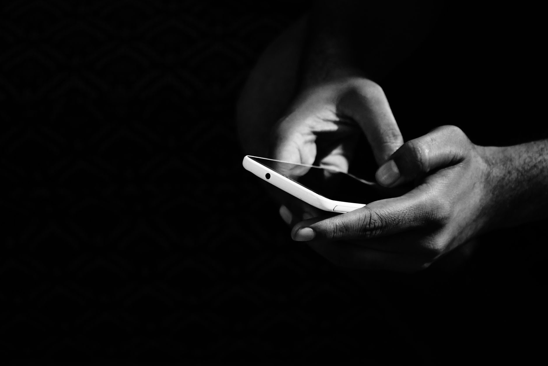 A person holding a smartphone