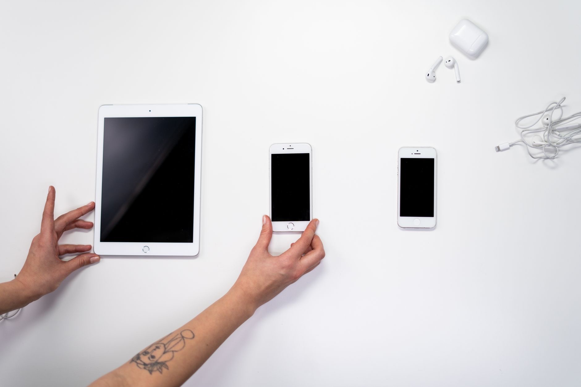A person holding an iPhone