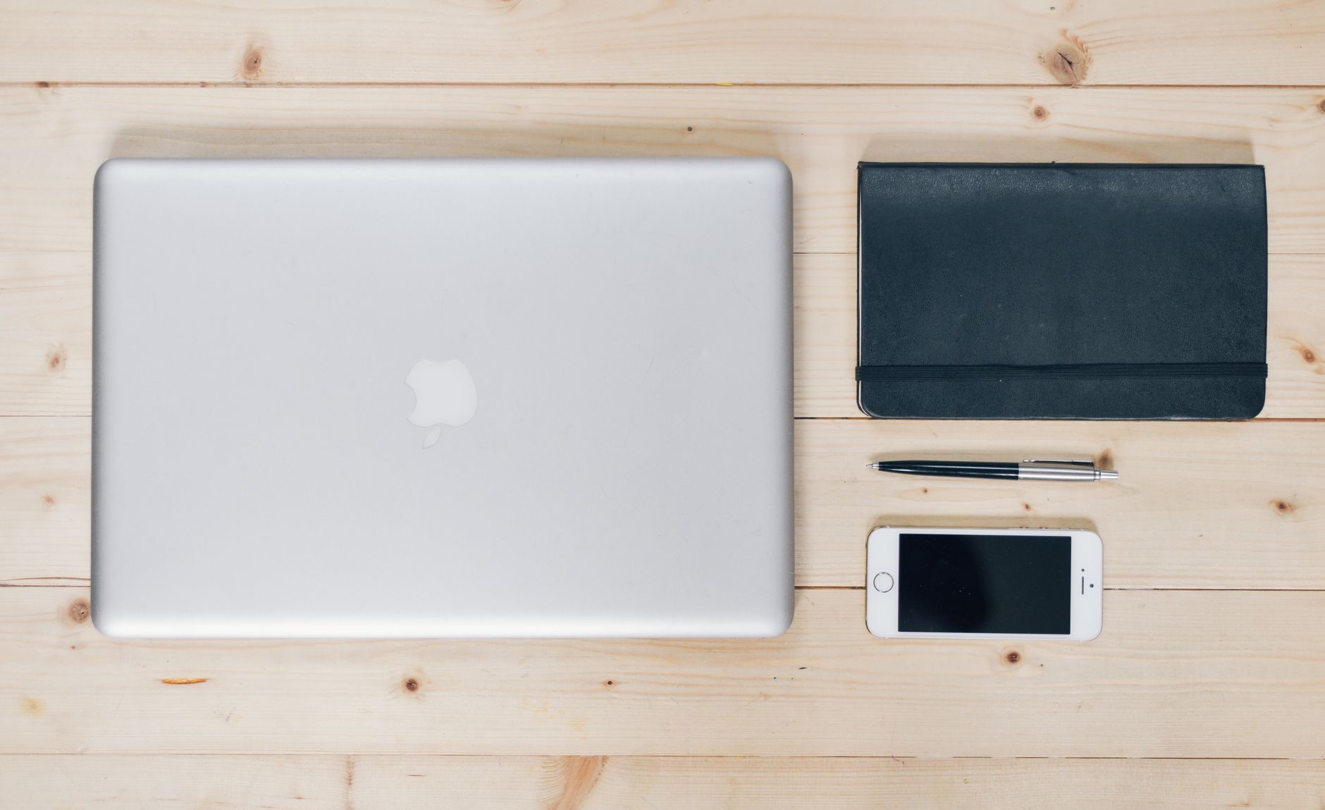 Popular Apple products on a table