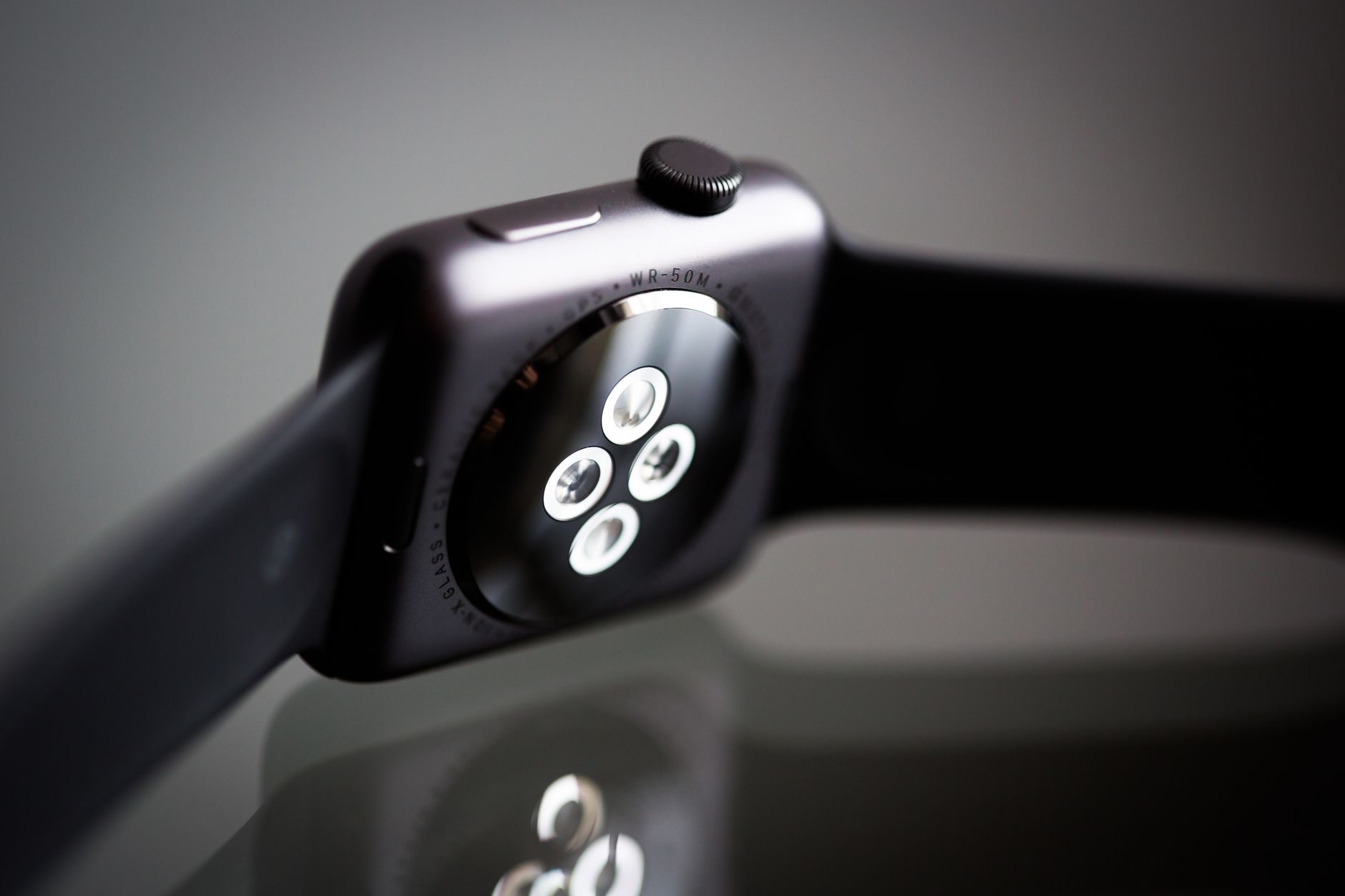 Cleaning the back of a smartwatch