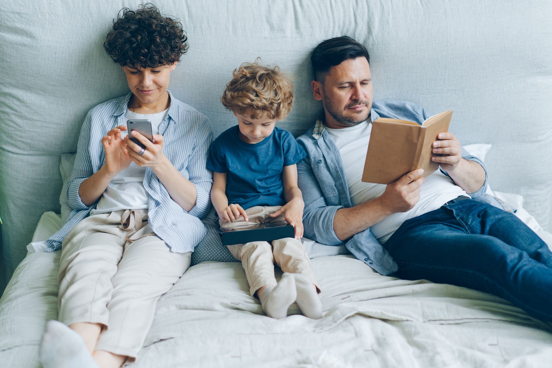 A family sharing devices safely