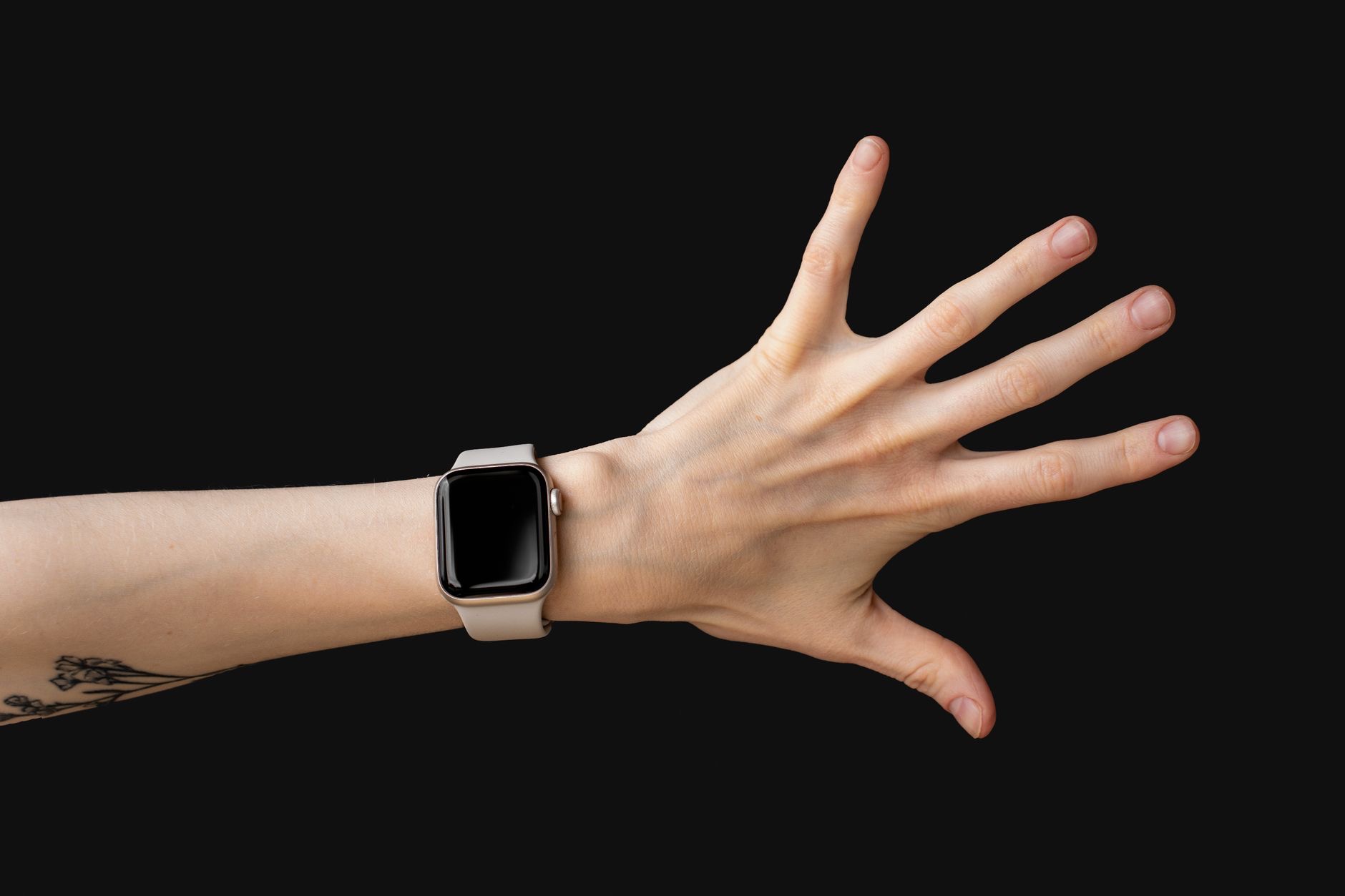 A wipe-clean band on a wrist