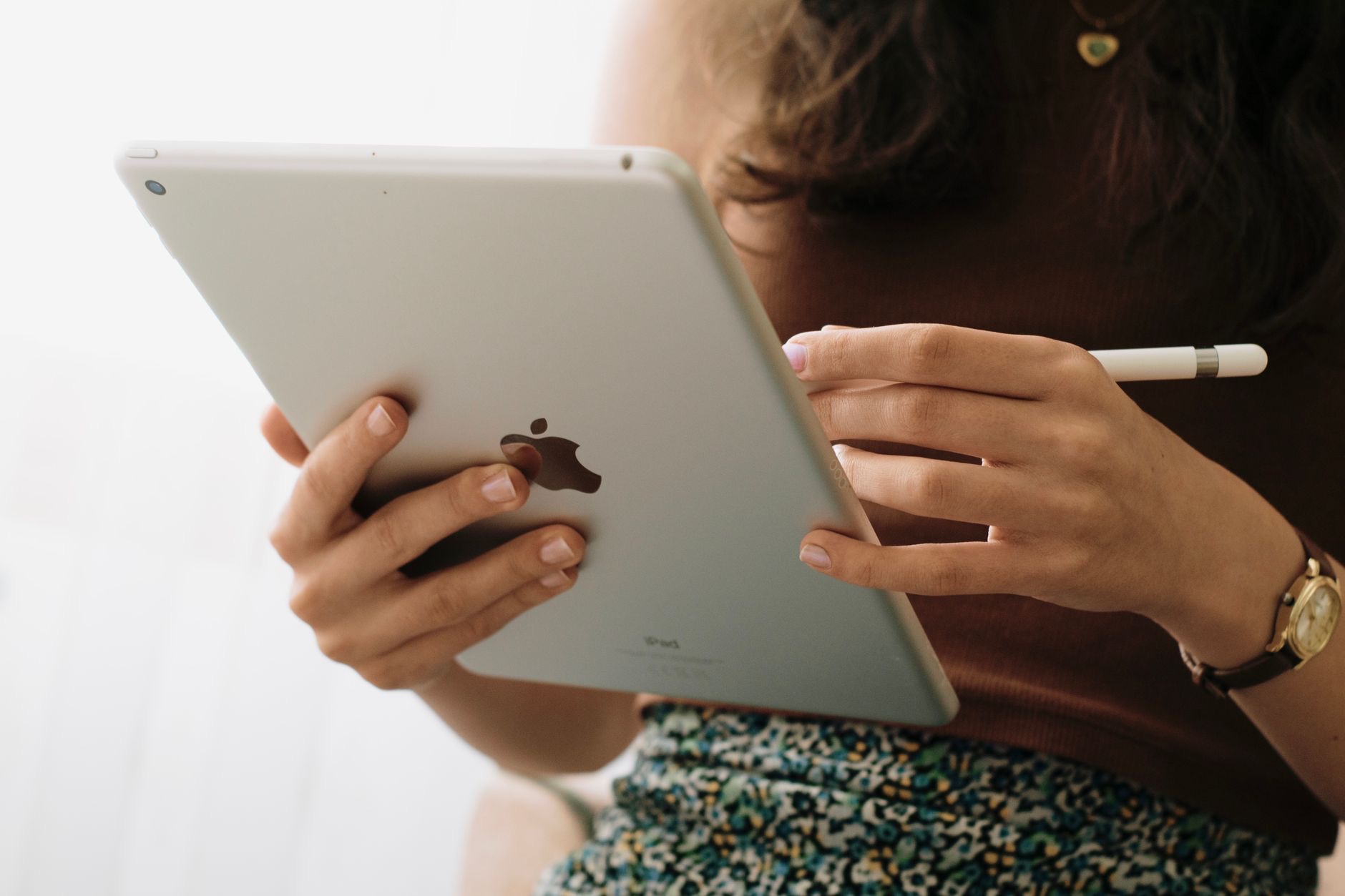 Close-up of a tablet on a stand
