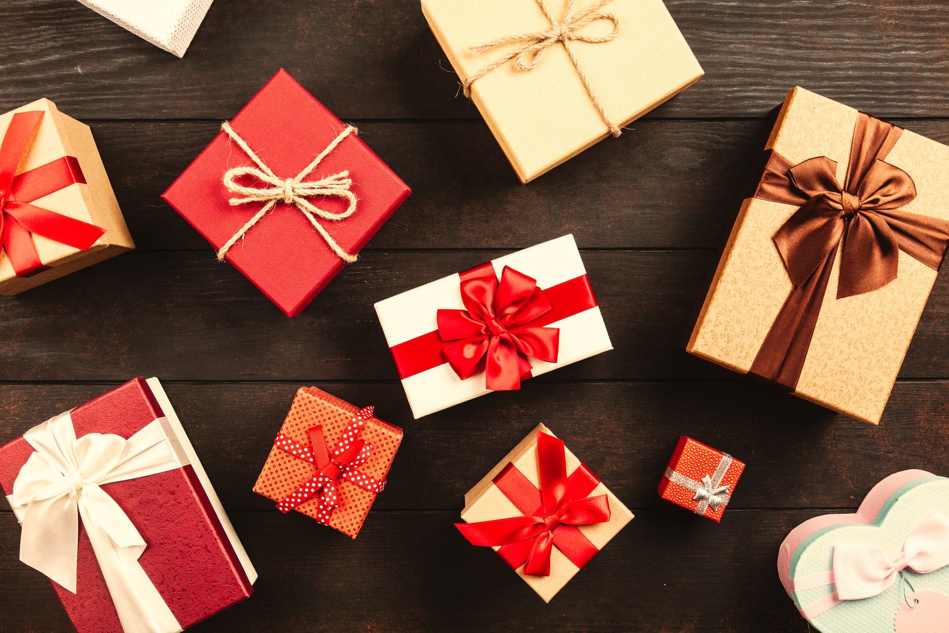 Wrapped tech gift on a table