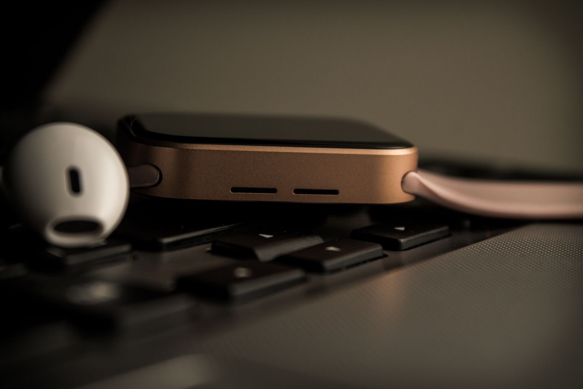 A smartwatch charging neatly
