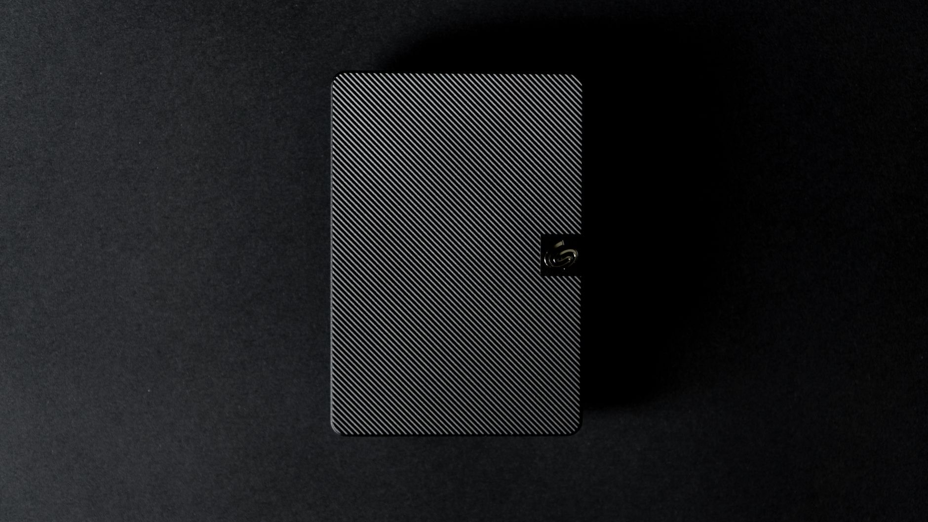 Close-up of a portable SSD drive