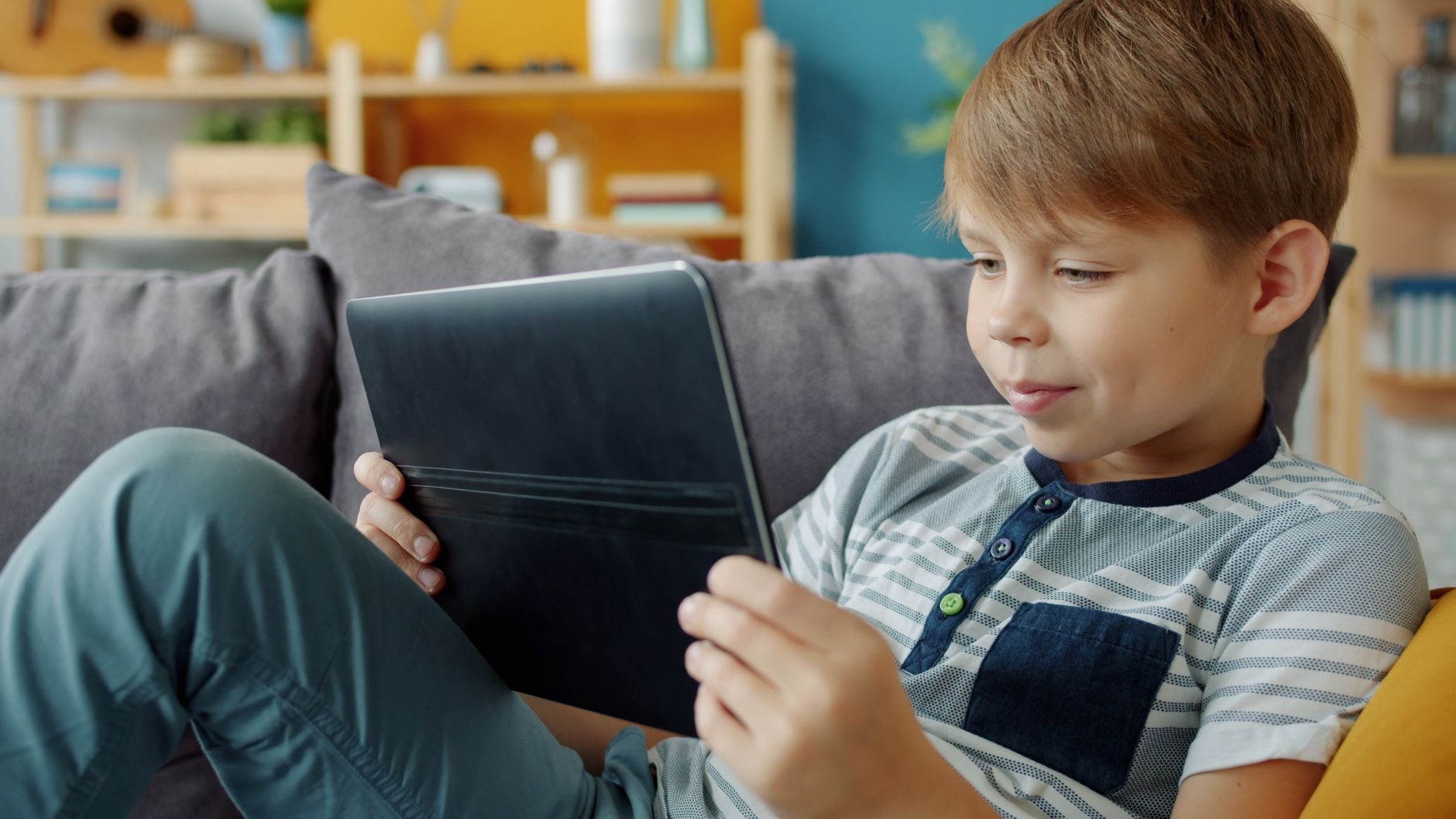 iPad used for entertainment at home