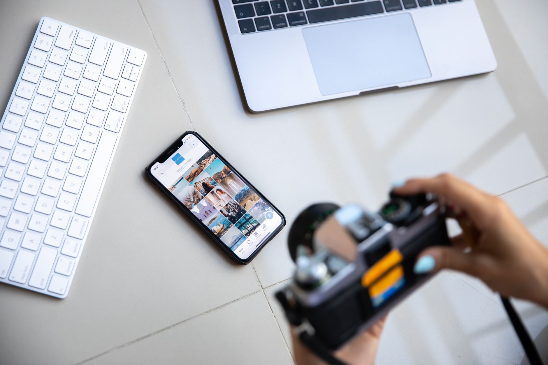 Creator editing on a phone