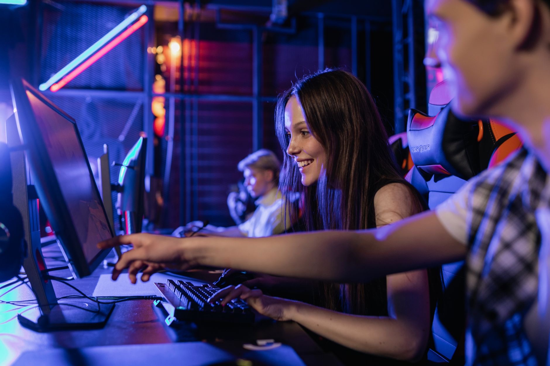 Person gaming on a Mac