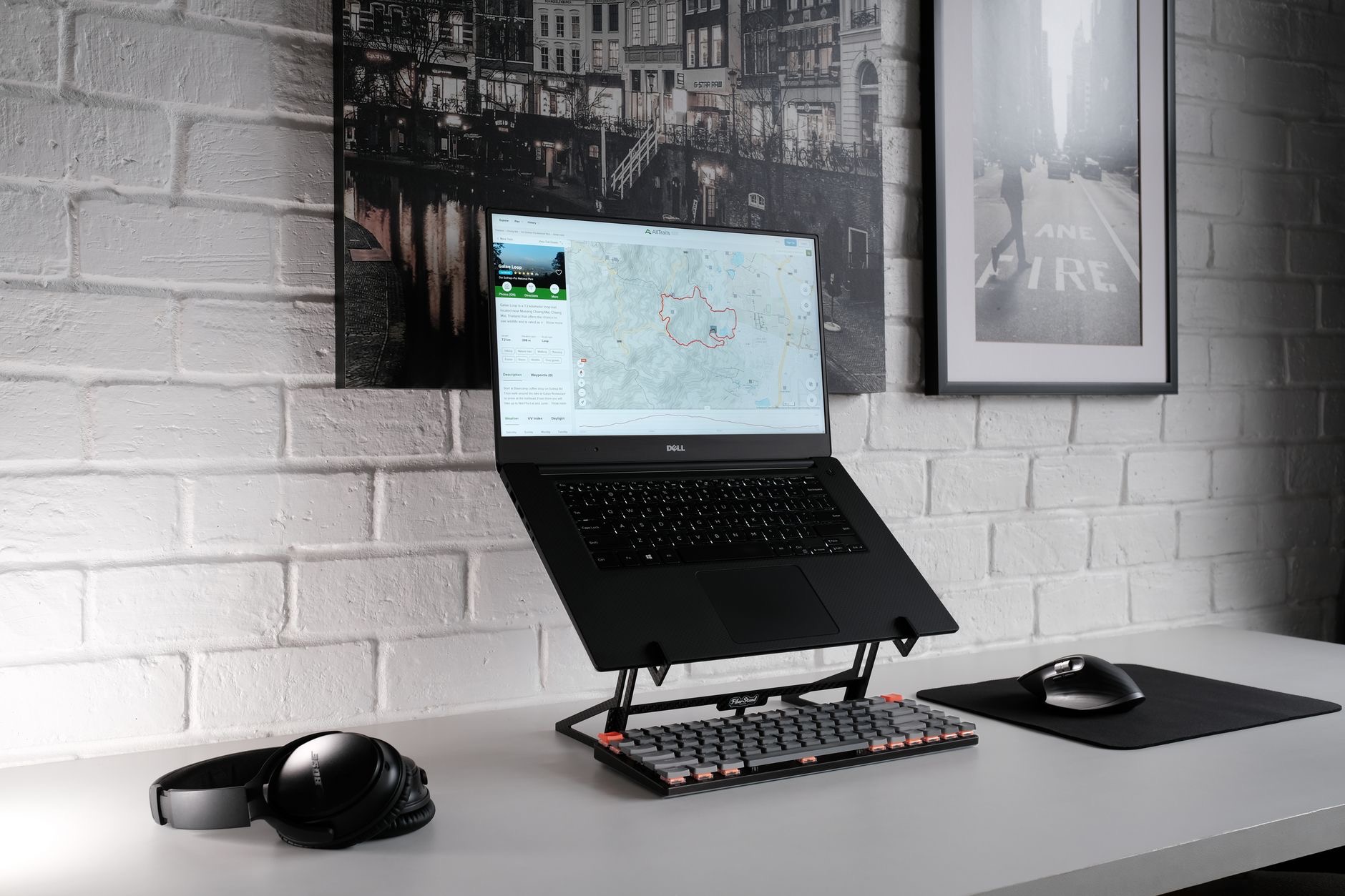 MacBook Pro with accessories on a desk