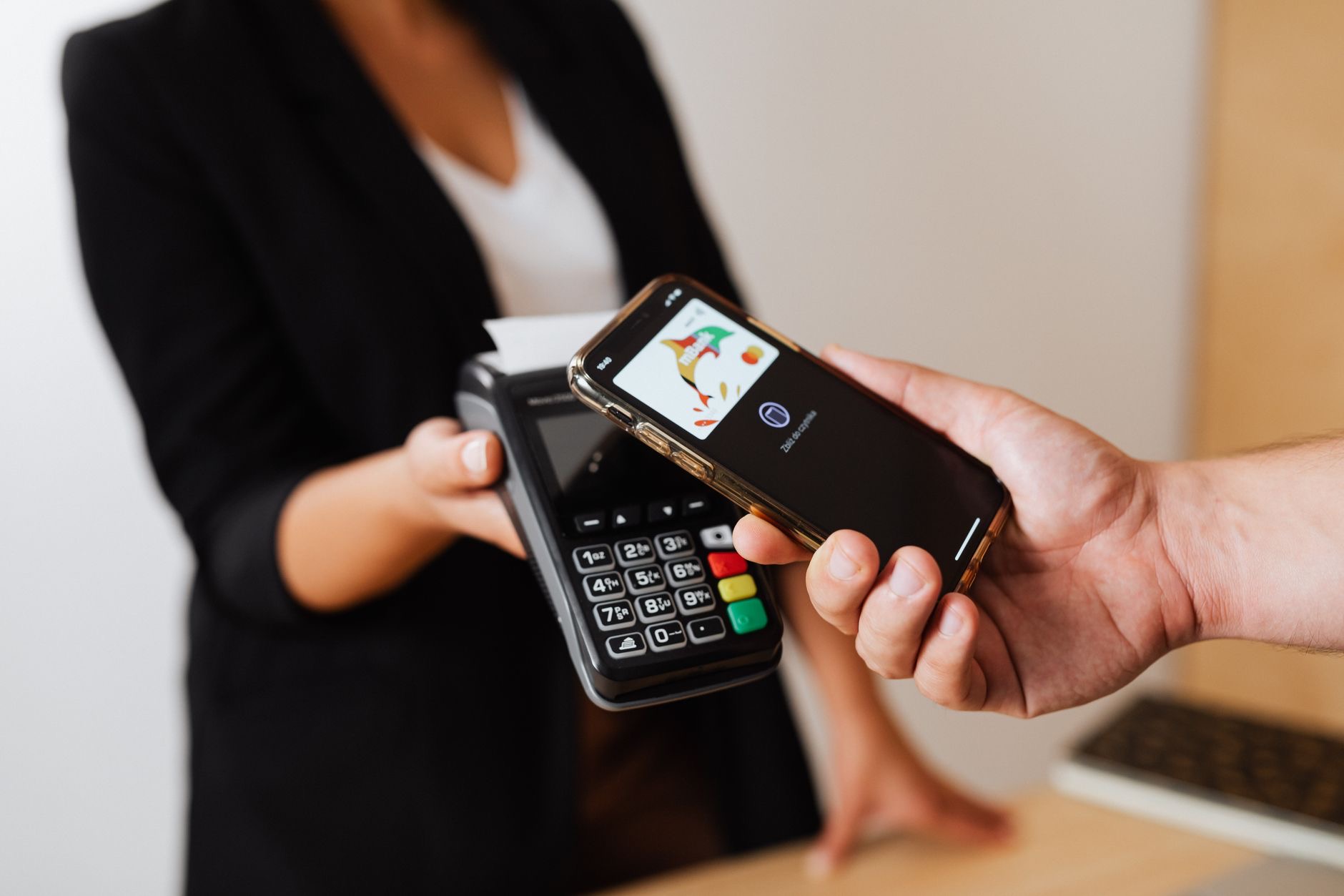 A wallet attached to a phone
