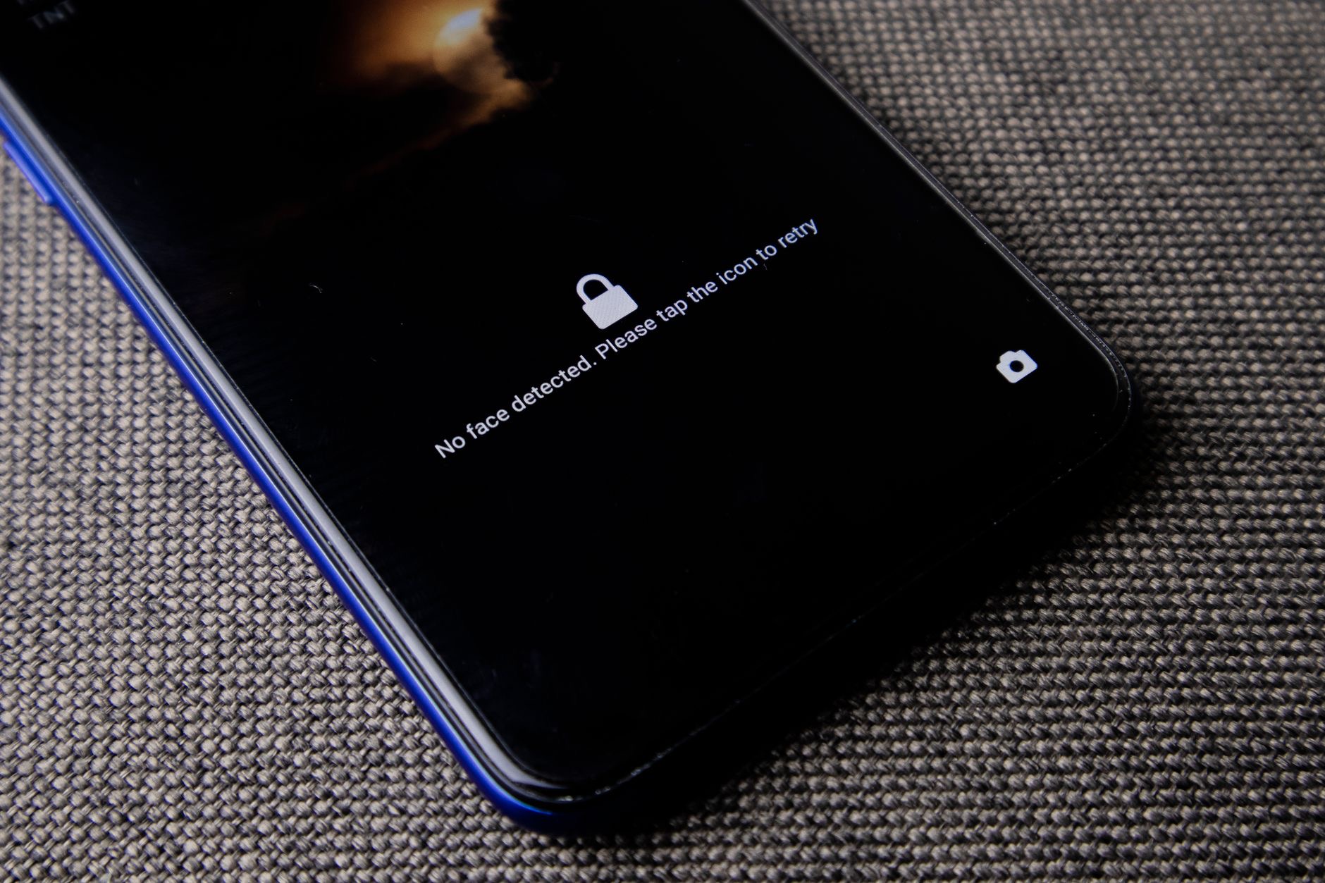 A secure connection indicator on a phone