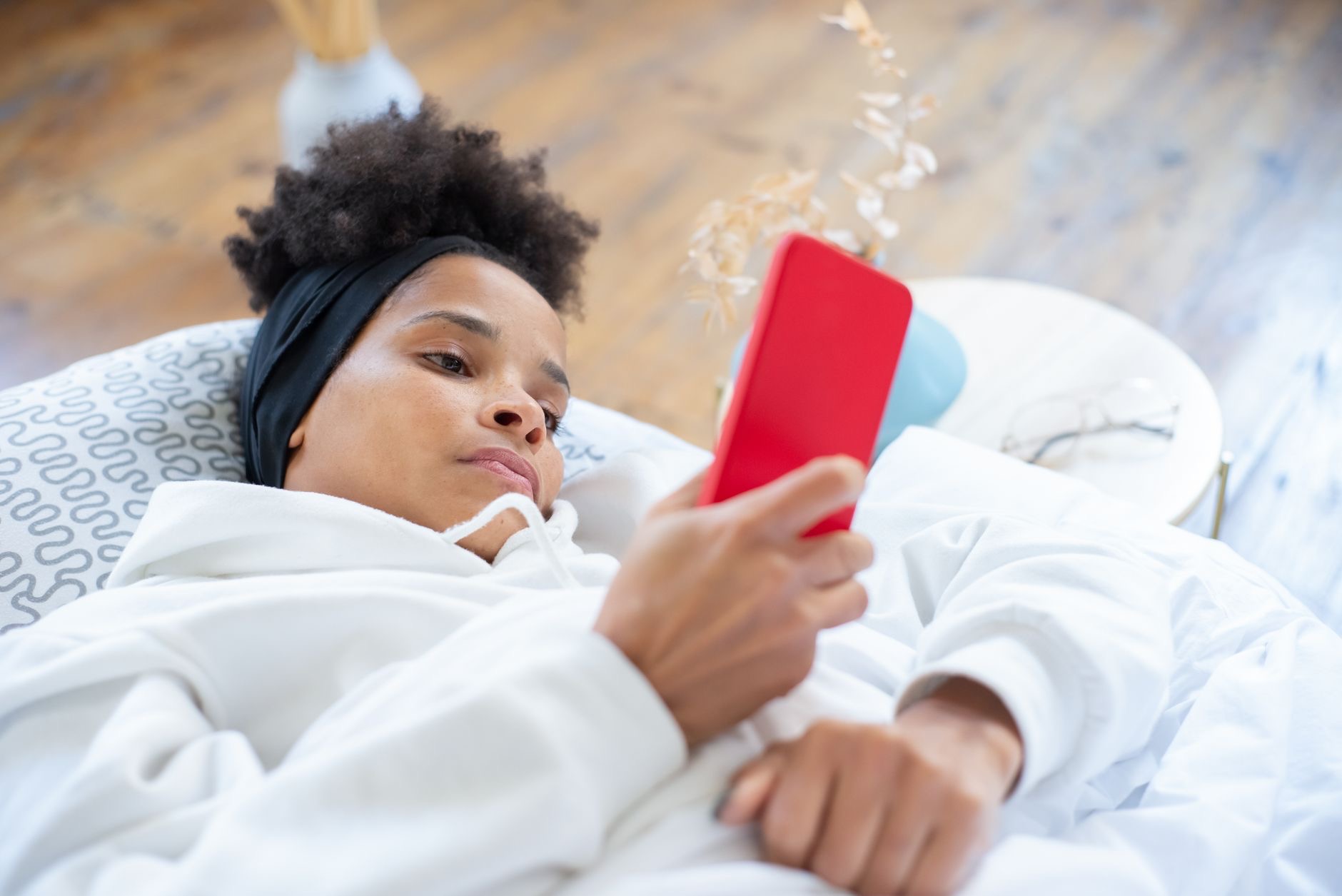 A calmer phone in use