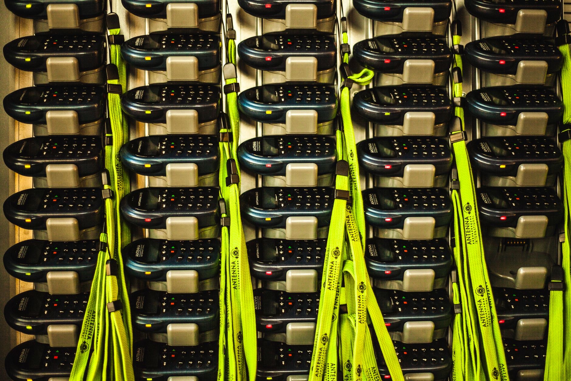 Close-up of a charging setup