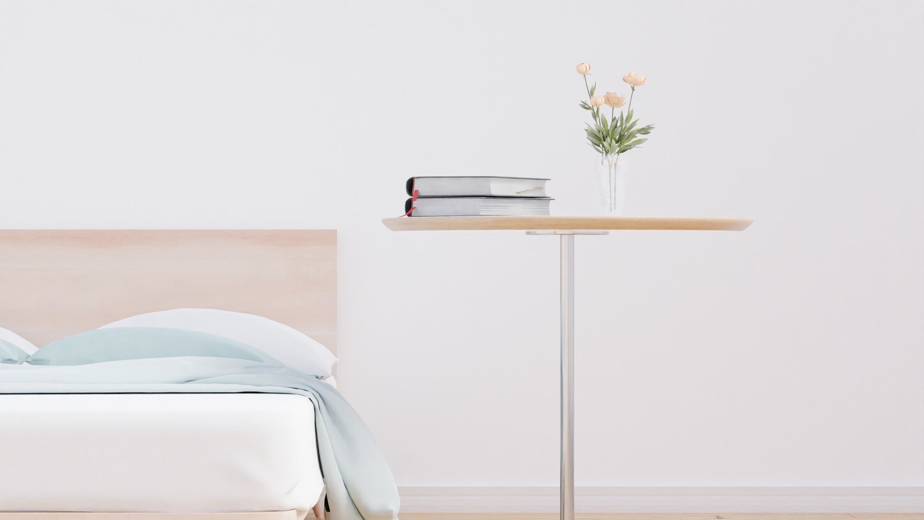 A tidy bedside charging area