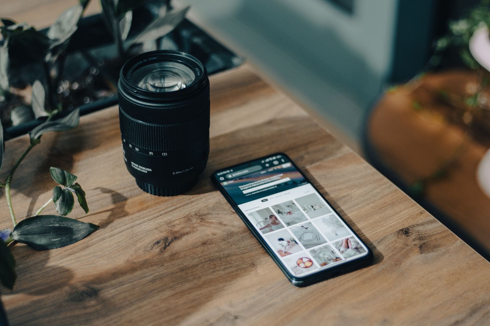 A phone photographing an old print