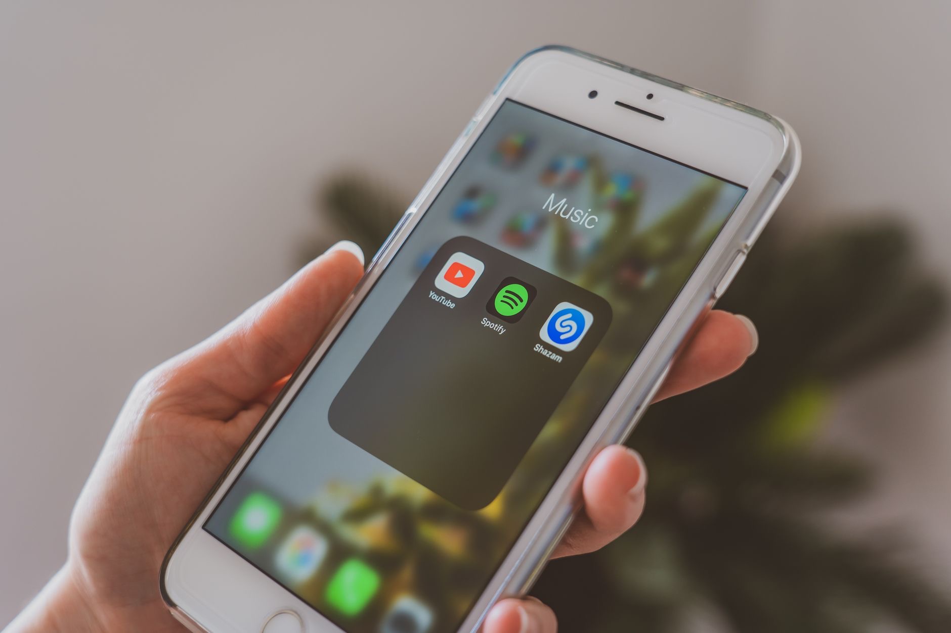 A folder view on a phone screen