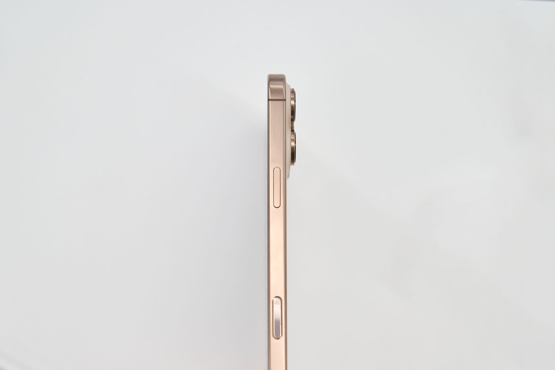 Close-up of an iPhone side button