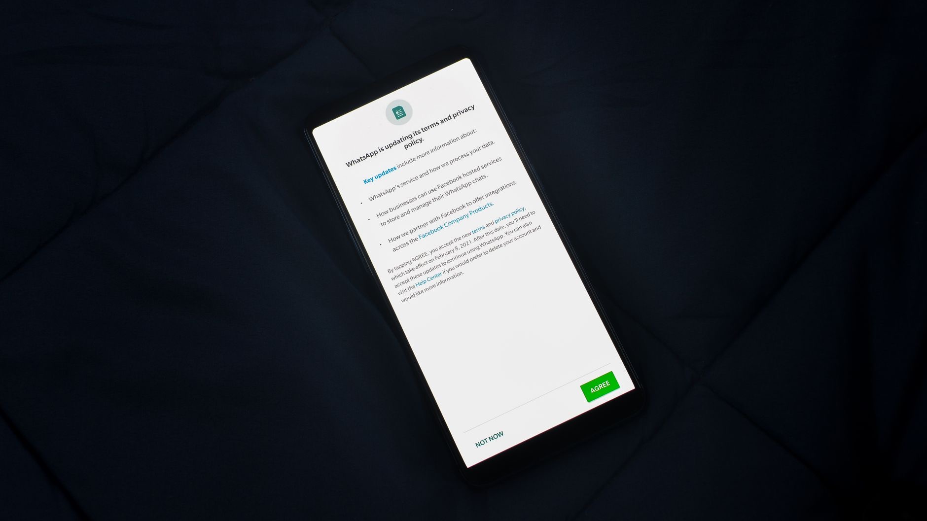 Close-up of a phone privacy settings screen
