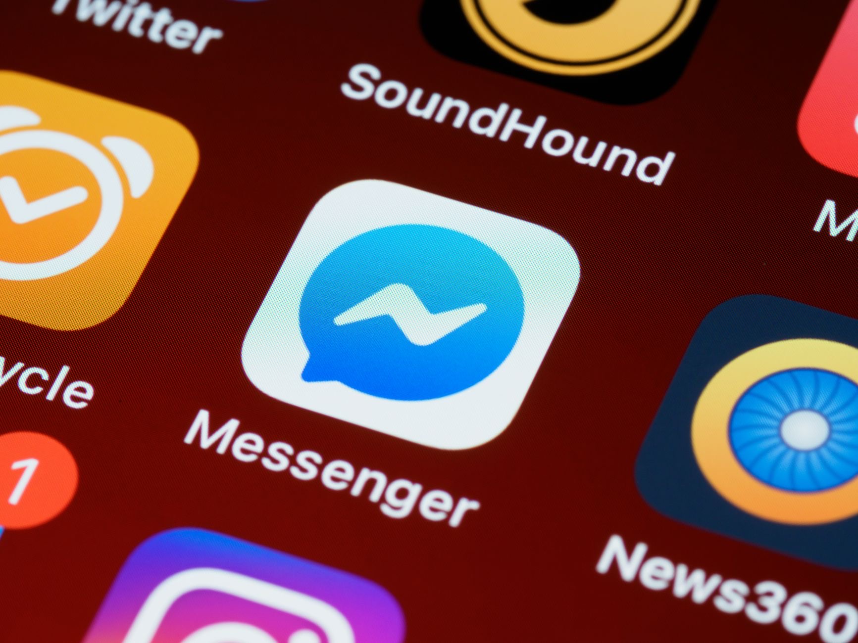 Close-up of a group chat screen