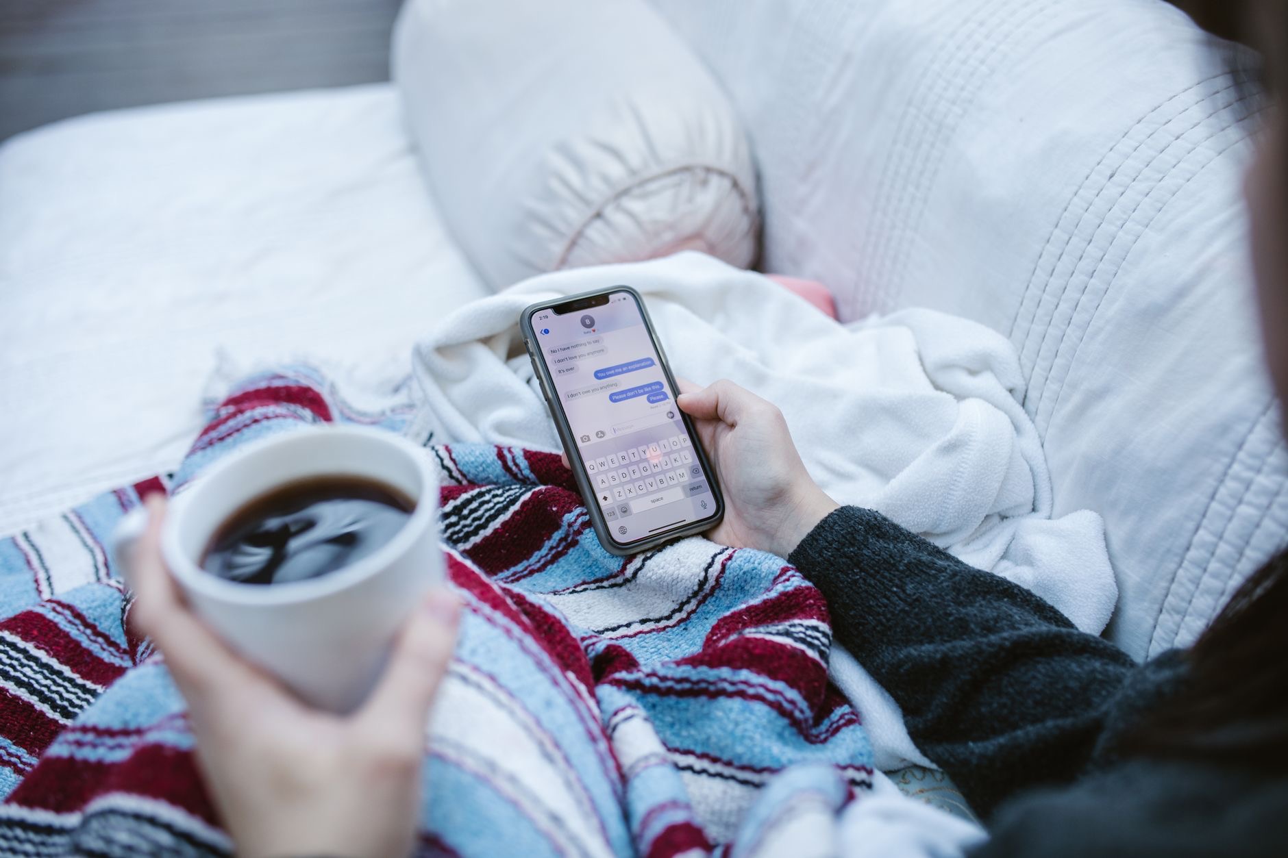 Person using a well-organized phone