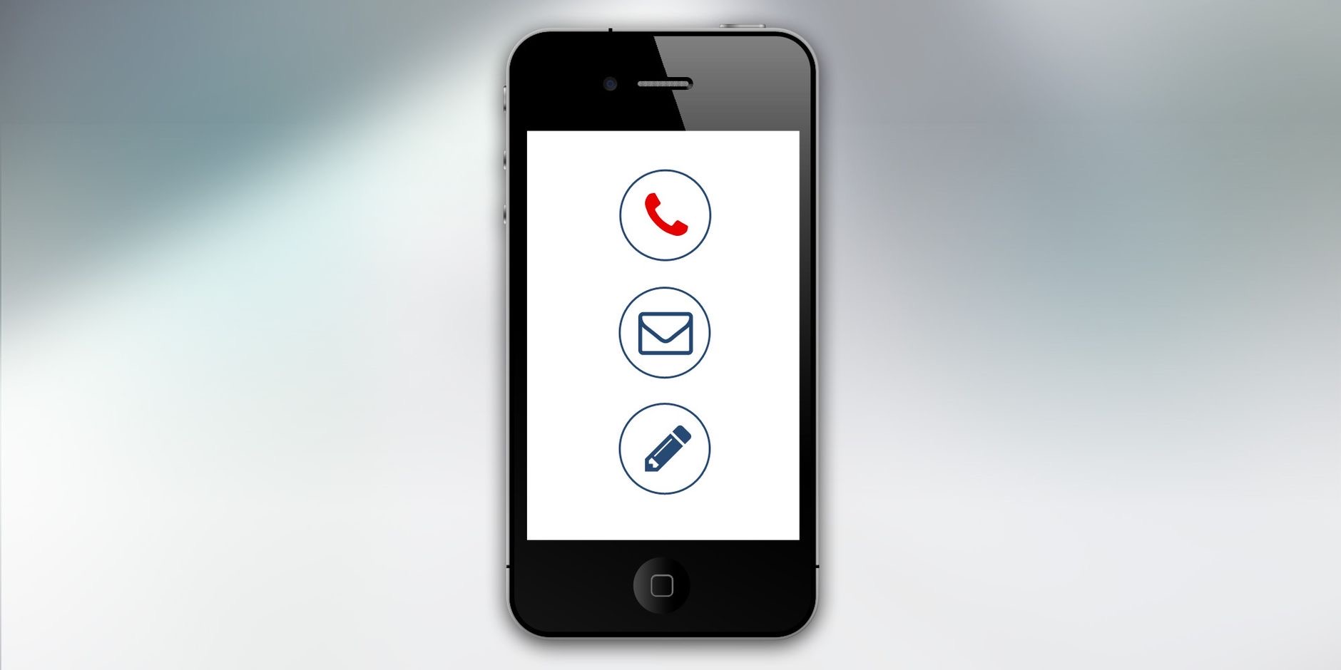 Close-up of a phone contacts screen
