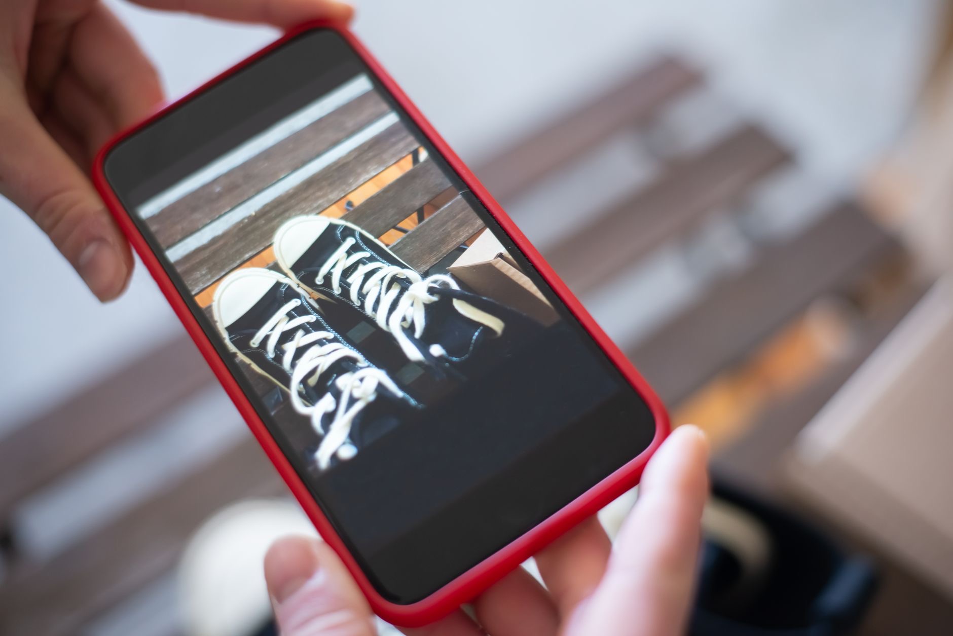 Someone capturing an idea on a phone