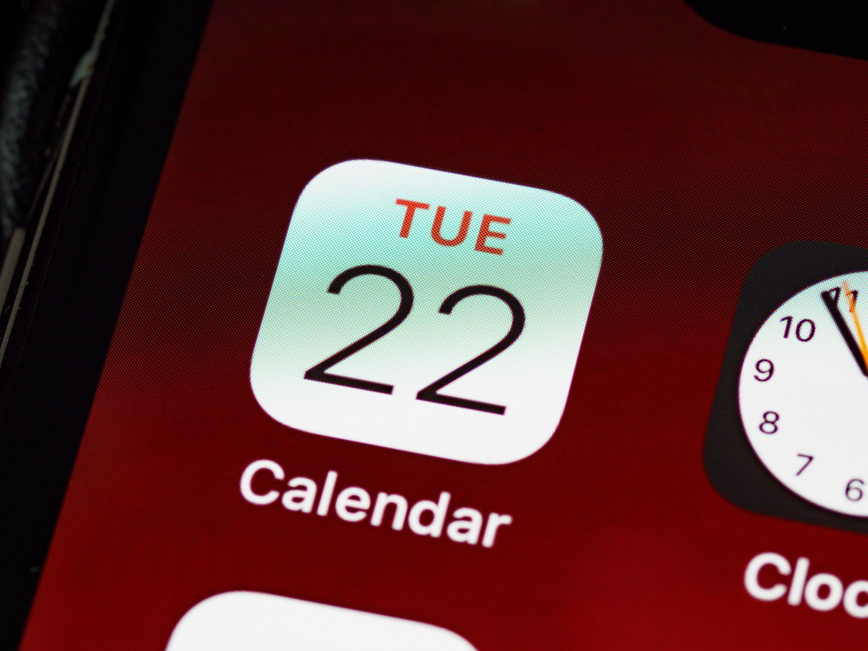 Close-up of a widget on a phone