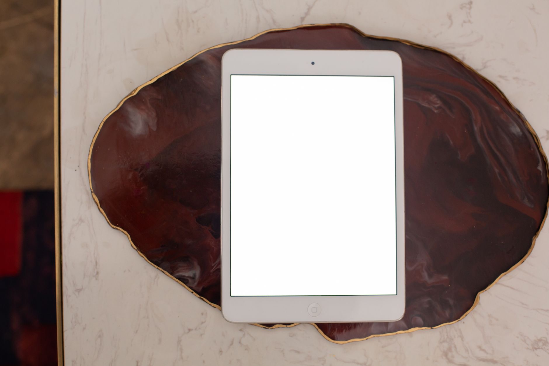 Close-up of an iPad screen