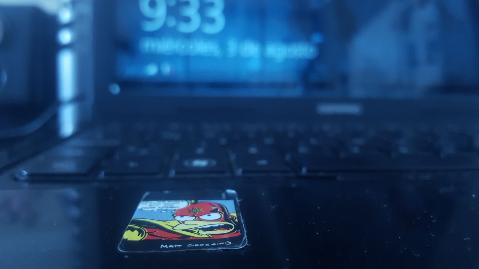 A battery indicator on a laptop