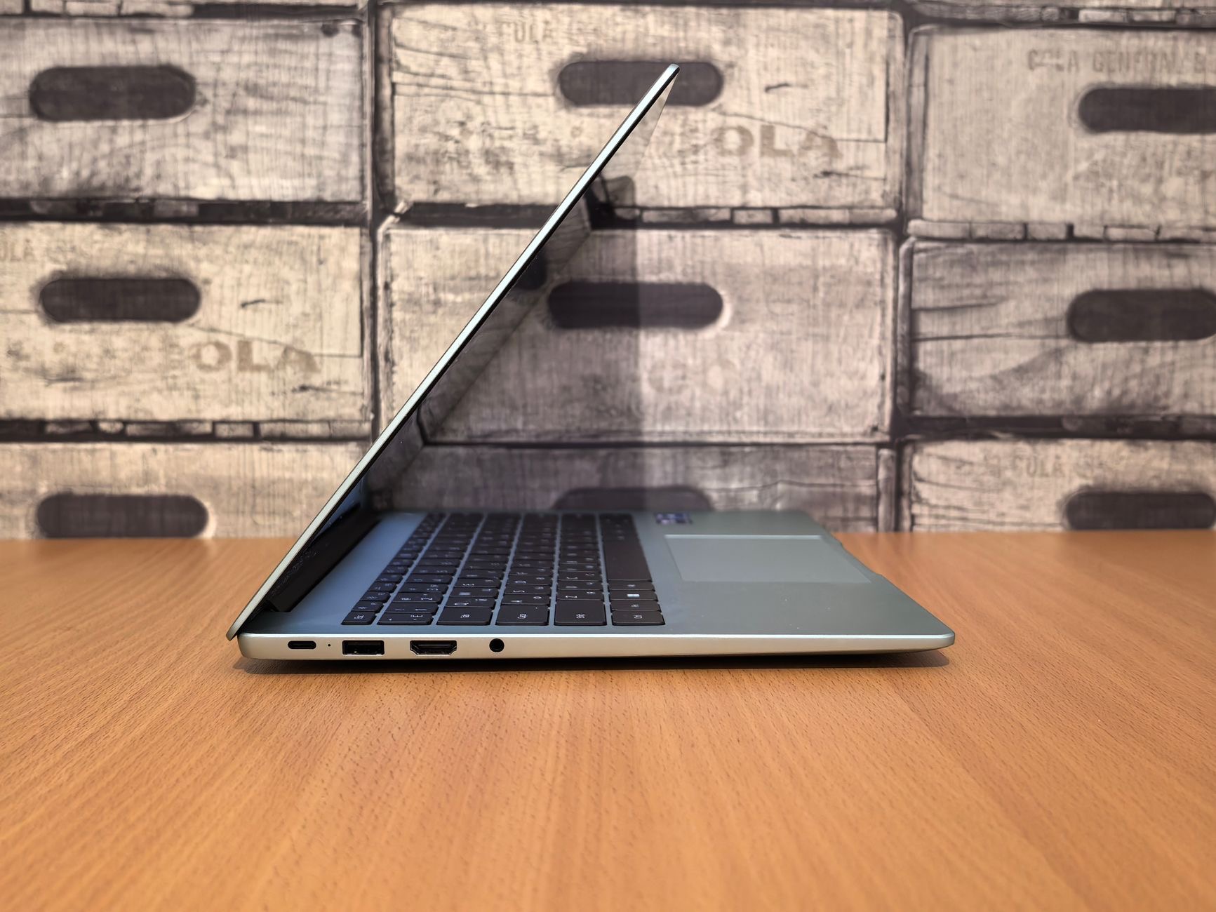 Two thin laptops side by side