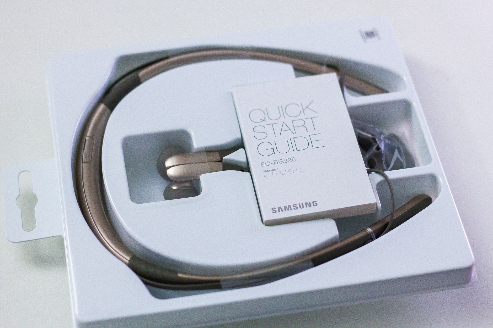 New earbuds being unboxed