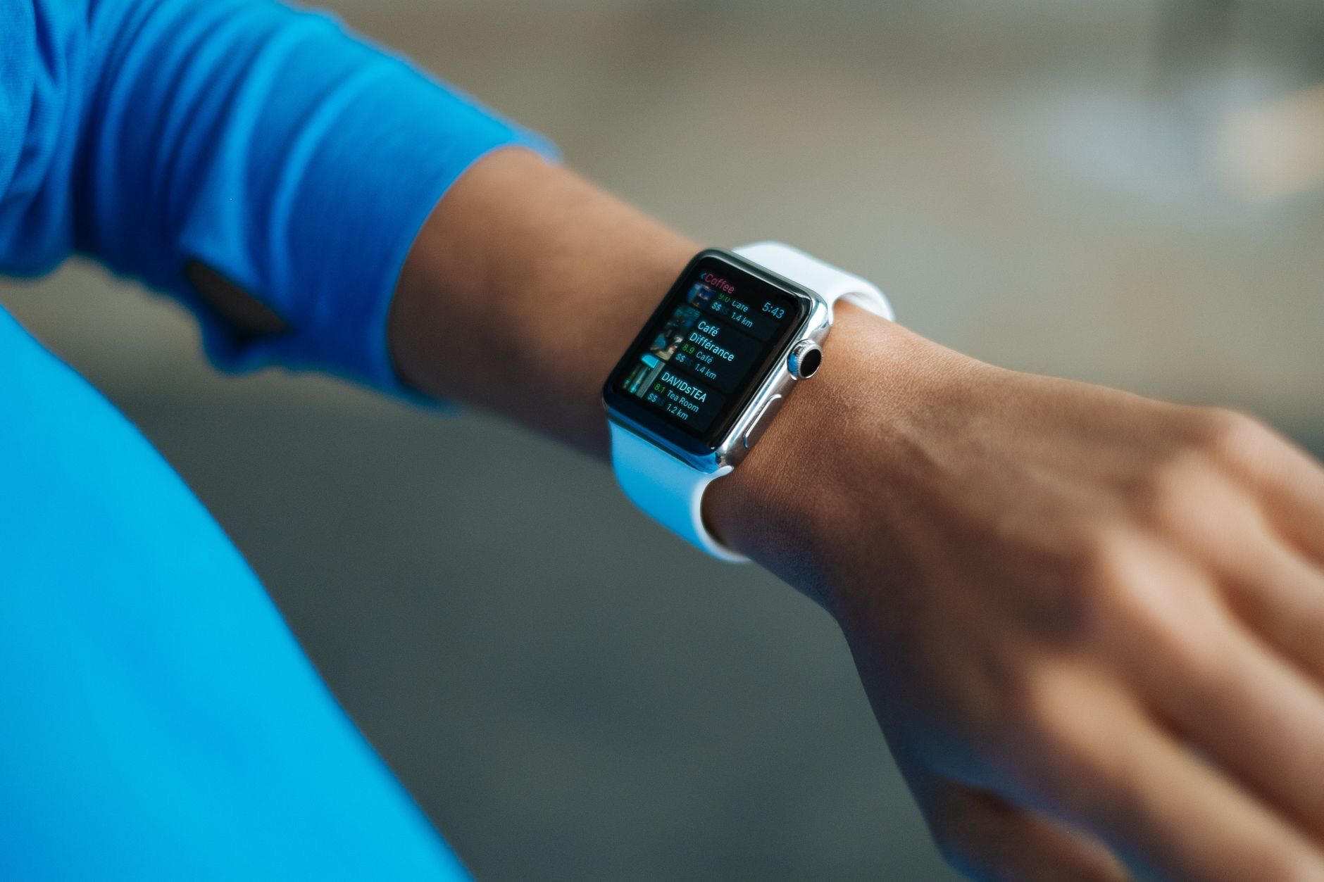 Smartwatch showing health data