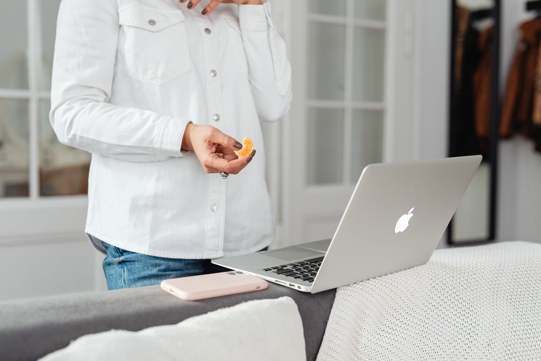 Person enjoying an Apple product