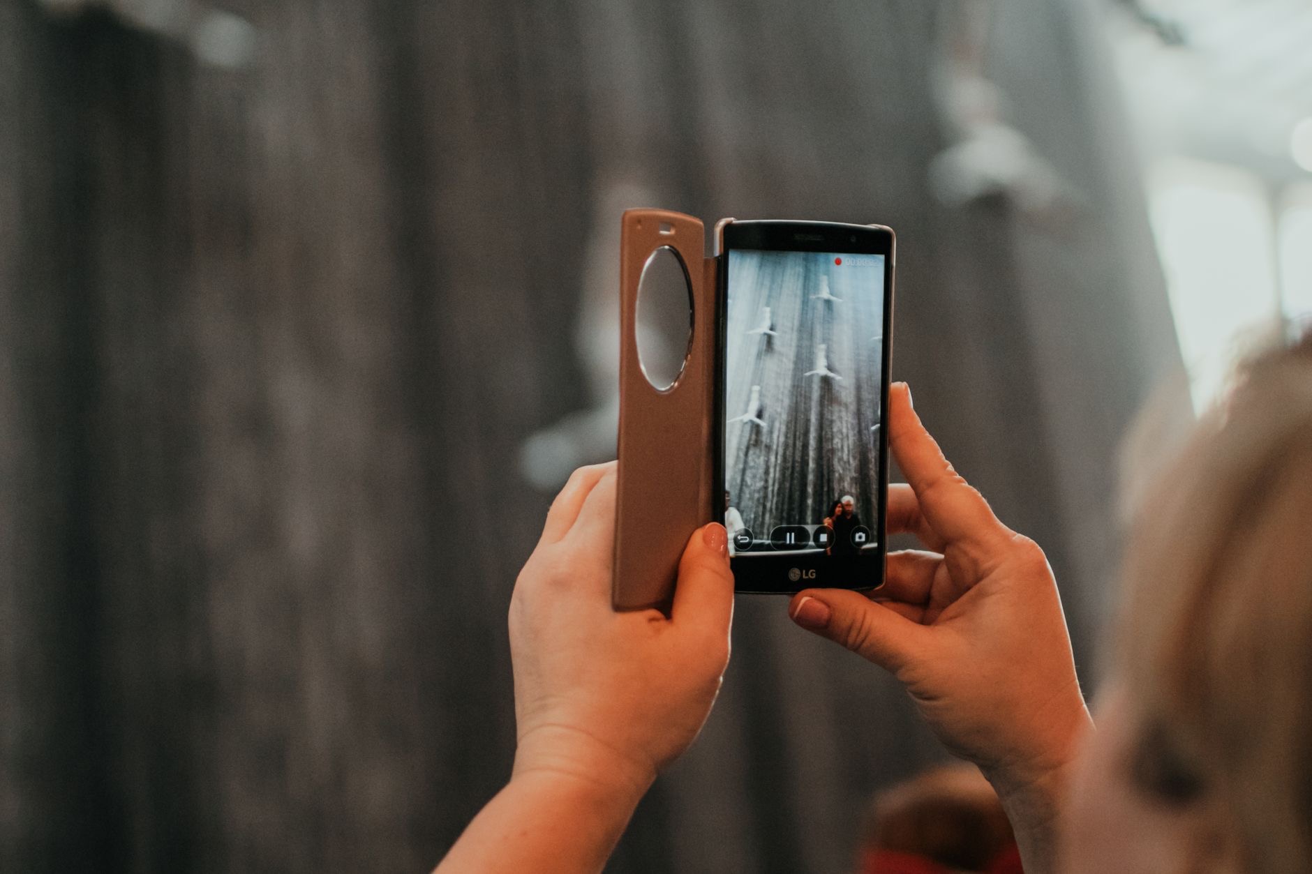 Someone traveling with a phone