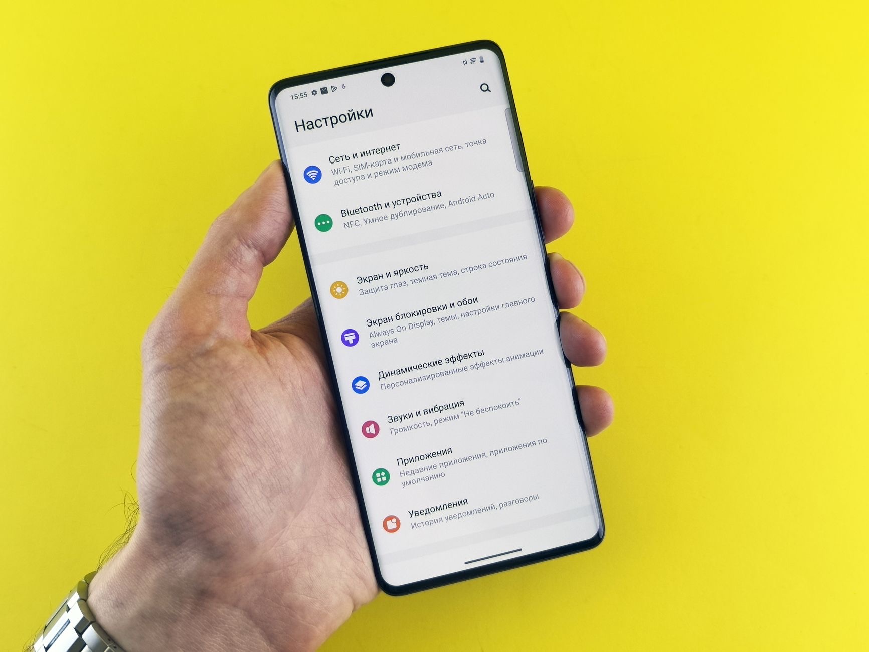 Someone setting up a new phone