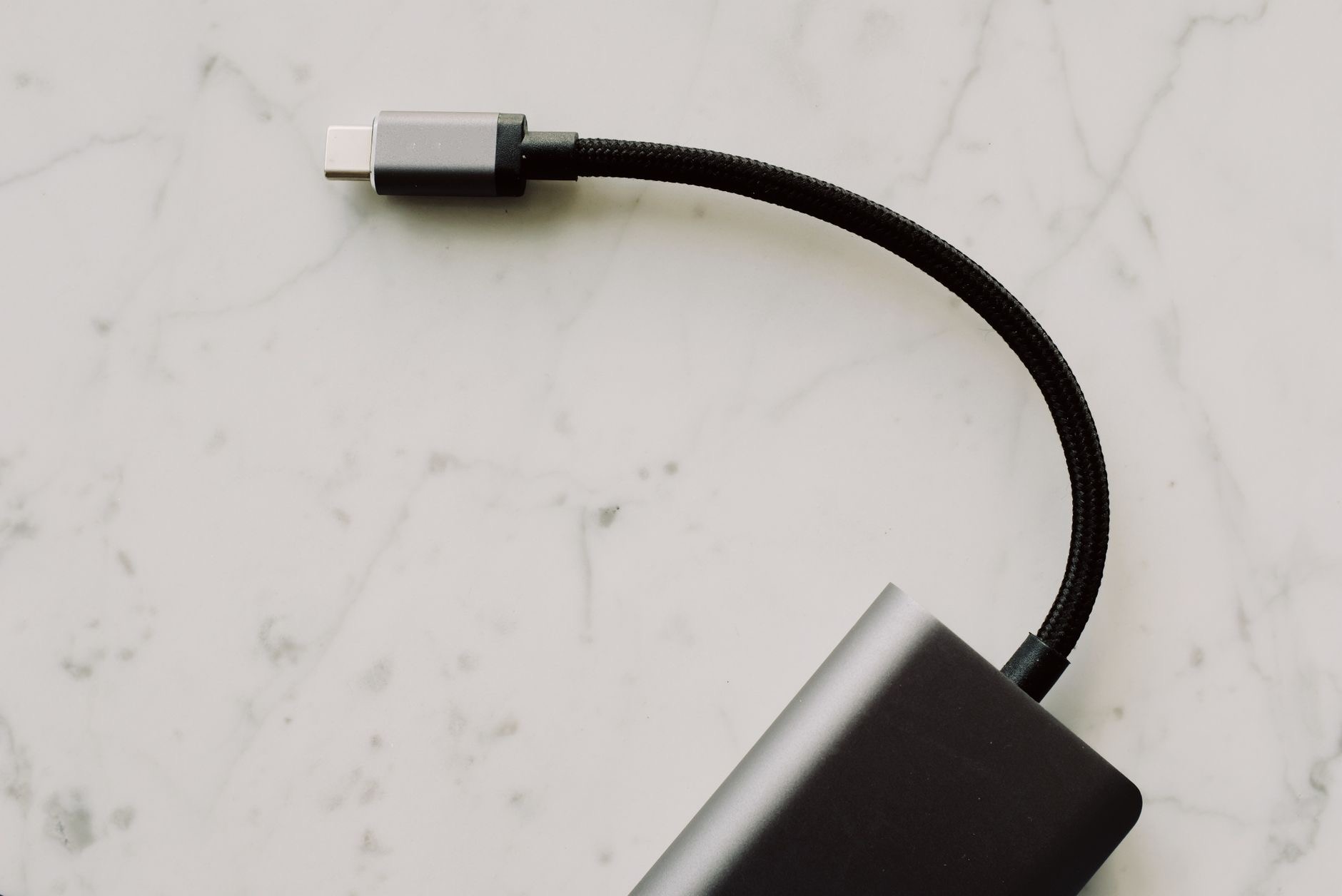 Close-up of a USB-C connector